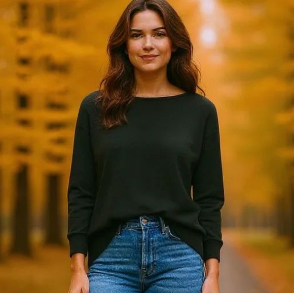 Michael Kors - Forest Green Pullover Sweater, Scoop Neck, Side Slits, Size S, - Picture 8 of 8